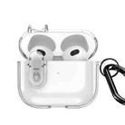 For AirPods 3 DUX DUCIS PECL Series Split Transparent Earphone Case with Hook(Transparent) - 1