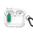 For AirPods Pro DUX DUCIS PECL Series Split Transparent Earphone Case with Hook(Transparent Green) - 1