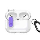 For AirPods Pro DUX DUCIS PECL Series Split Transparent Earphone Case with Hook(Transparent Purple) - 1