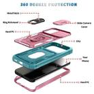 For Samsung Galaxy A54 5G Sliding Camshield TPU + PC Phone Case with Holder(Pink+Green) - 2