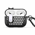 For AirPods Pro 2 DUX DUCIS PECM Series Split Peak Hollow Earphone Case with Hook(Black White) - 1