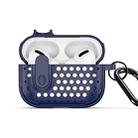 For AirPods Pro 2 DUX DUCIS PECM Series Split Peak Hollow Earphone Case with Hook(Blue) - 1