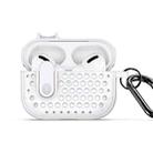 For AirPods Pro 2 DUX DUCIS PECM Series Split Peak Hollow Earphone Case with Hook(White) - 1