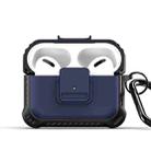 For AirPods Pro 2 DUX DUCIS PECG Series Earbuds Box Protective Case(Dark Blue) - 1