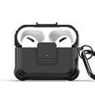 For AirPods Pro DUX DUCIS PECG Series Earbuds Box Protective Case(Black) - 1
