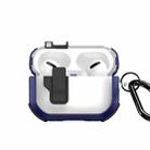 For AirPods Pro 2 DUX DUCIS PECN Series Split Two-color Transparent Earphone Case with Hook(Blue Black) - 1