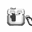 For AirPods 3 DUX DUCIS PECN Series Split Two-color Transparent Earphone Case with Hook(Grey Black) - 1