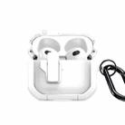 For AirPods 3 DUX DUCIS PECN Series Split Two-color Transparent Earphone Case with Hook(White) - 1