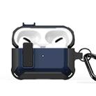 For AirPods Pro 2 DUX DUCIS PECO Series Split Two-color Earphone Case with Hook(Black Blue) - 1