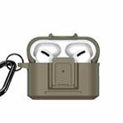 For AirPods Pro DUX DUCIS PECH Series Earbuds Box Protective Case(Army Green) - 1