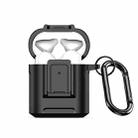 For AirPods 2 / 1 DUX DUCIS PECH Series Earbuds Box Protective Case(Black) - 1