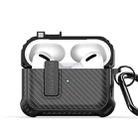 For AirPods Pro DUX DUCIS PECI Series Earbuds Box Protective Case(Black) - 1