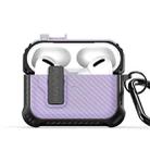 For AirPods Pro DUX DUCIS PECI Series Earbuds Box Protective Case(Purple) - 1