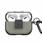 For AirPods Pro DUX DUCIS PECJ Series Earbuds Box Protective Case(Army Green) - 1