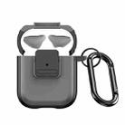 For AirPods 2 / 1 DUX DUCIS PECJ Series Earbuds Box Protective Case(Grey) - 1