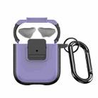 For AirPods 2 / 1 DUX DUCIS PECJ Series Earbuds Box Protective Case(Purple) - 1