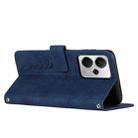 For Realme 14 / P3 5G / 14T 5G Skin Feel Heart Embossed Leather Phone Case with Long Lanyard(Blue) - 3