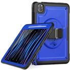 For iPad Air 2022 10.9 / Pro 11 2022 Honeycomb Hand Grip Turntable Stand Tablet Case(Dark Blue) - 1