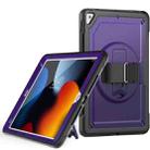 For iPad 10.2 2021 / 2020 / 10.5 2019 Honeycomb Hand Grip Turntable Stand Tablet Case(Purple) - 1