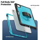 For iPad Pro 11 2024 Honeycomb Hand Grip Turntable Stand Tablet Case(Light Blue) - 3