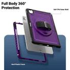 For iPad Pro 13 2024 Honeycomb Hand Grip Turntable Stand Tablet Case(Purple) - 3