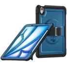 For iPad Air 11 2025 / 2024 Honeycomb Hand Grip Turntable Stand Tablet Case(Navy Blue) - 1