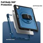 For iPad Air 11 2025 / 2024 Honeycomb Hand Grip Turntable Stand Tablet Case(Navy Blue) - 3
