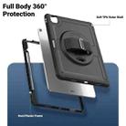 For iPad Air 13 2024 Honeycomb Hand Grip Turntable Stand Tablet Case(Black) - 3