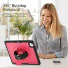 For iPad Air 13 2024 Honeycomb Hand Grip Turntable Stand Tablet Case(Rose Red) - 2