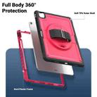 For iPad Air 13 2024 Honeycomb Hand Grip Turntable Stand Tablet Case(Rose Red) - 3