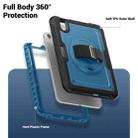 For iPad mini 2024 / mini 6 Honeycomb Hand Grip Turntable Stand Tablet Case(Navy Blue) - 3