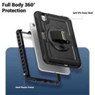 For iPad mini 2024 / mini 6 Honeycomb Hand Grip Turntable Stand Tablet Case(Black) - 3