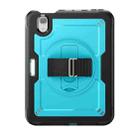 For iPad mini 2024 / mini 6 Honeycomb Hand Grip Turntable Stand Tablet Case(Light Blue) - 2
