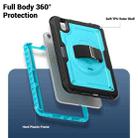 For iPad mini 2024 / mini 6 Honeycomb Hand Grip Turntable Stand Tablet Case(Light Blue) - 3