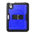 For iPad mini 2024 / mini 6 Honeycomb Hand Grip Turntable Stand Tablet Case(Dark Blue) - 2