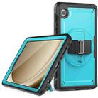 For Samsung Galaxy Tab A9 Honeycomb Hand Grip Turntable Stand Tablet Case(Light Blue) - 1