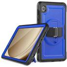 For Samsung Galaxy Tab A9 Honeycomb Hand Grip Turntable Stand Tablet Case(Dark Blue) - 1