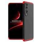 For Honor 90 5G GKK Three Stage Splicing Full Coverage PC Phone Case(Black Red) - 1