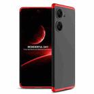 For vivo V29e GKK Three Stage Splicing Full Coverage PC Phone Case(Black Red) - 1