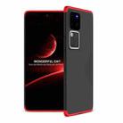 For vivo V30 /V30 Pro 5G GKK Three Stage Splicing Full Coverage PC Phone Case(Black Red) - 1