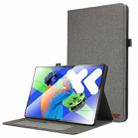 For Lenovo Xiaoxin Pad Pro 12.7 2025 Fabric Leather Tablet Case(Grey) - 1