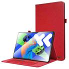 For Lenovo Xiaoxin Pad Pro 12.7 2025 Fabric Leather Tablet Case(Red) - 1