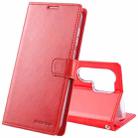 For Samsung Galaxy S24 Ultra 5G GOOSPERY BLUE MOON Crazy Horse Texture Leather Phone Case(Red) - 1