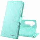 For Samsung Galaxy S24+ 5G GOOSPERY BLUE MOON Crazy Horse Texture Leather Phone Case(Mint Green) - 1