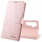 For Samsung Galaxy S24+ 5G GOOSPERY BLUE MOON Crazy Horse Texture Leather Phone Case(Rose Gold) - 1