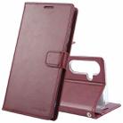 For Samsung Galaxy S24+ 5G GOOSPERY BLUE MOON Crazy Horse Texture Leather Phone Case(Wine Red) - 1