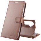 For Samsung Galaxy S24 5G GOOSPERY BLUE MOON Crazy Horse Texture Leather Phone Case(Brown) - 1