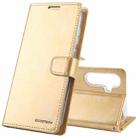 For Samsung Galaxy S24 5G GOOSPERY BLUE MOON Crazy Horse Texture Leather Phone Case(Gold) - 1