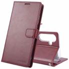 For Samsung Galaxy S24 5G GOOSPERY BLUE MOON Crazy Horse Texture Leather Phone Case(Wine Red) - 1
