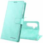 For Samsung Galaxy A25 GOOSPERY BLUE MOON Crazy Horse Texture Leather Phone Case(Mint Green) - 1